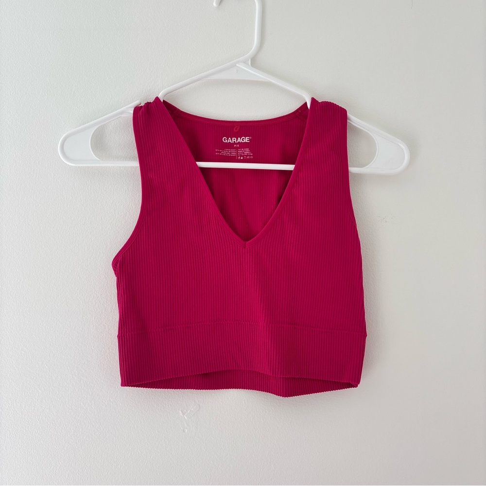 Garage Stella Seamless Plunge Tank Pink